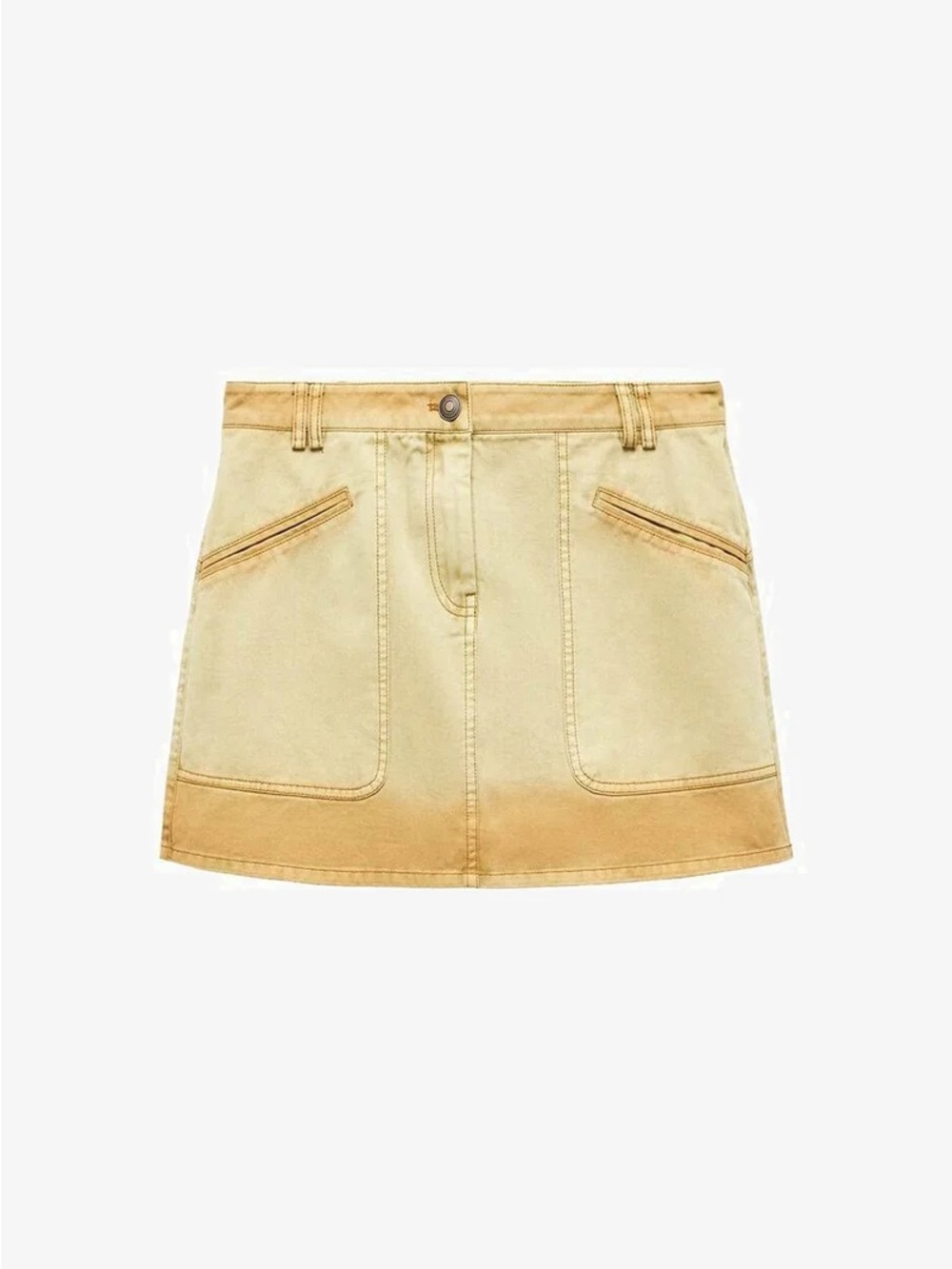 Mango Two-Tone Cotton Mini Skirt – Medium